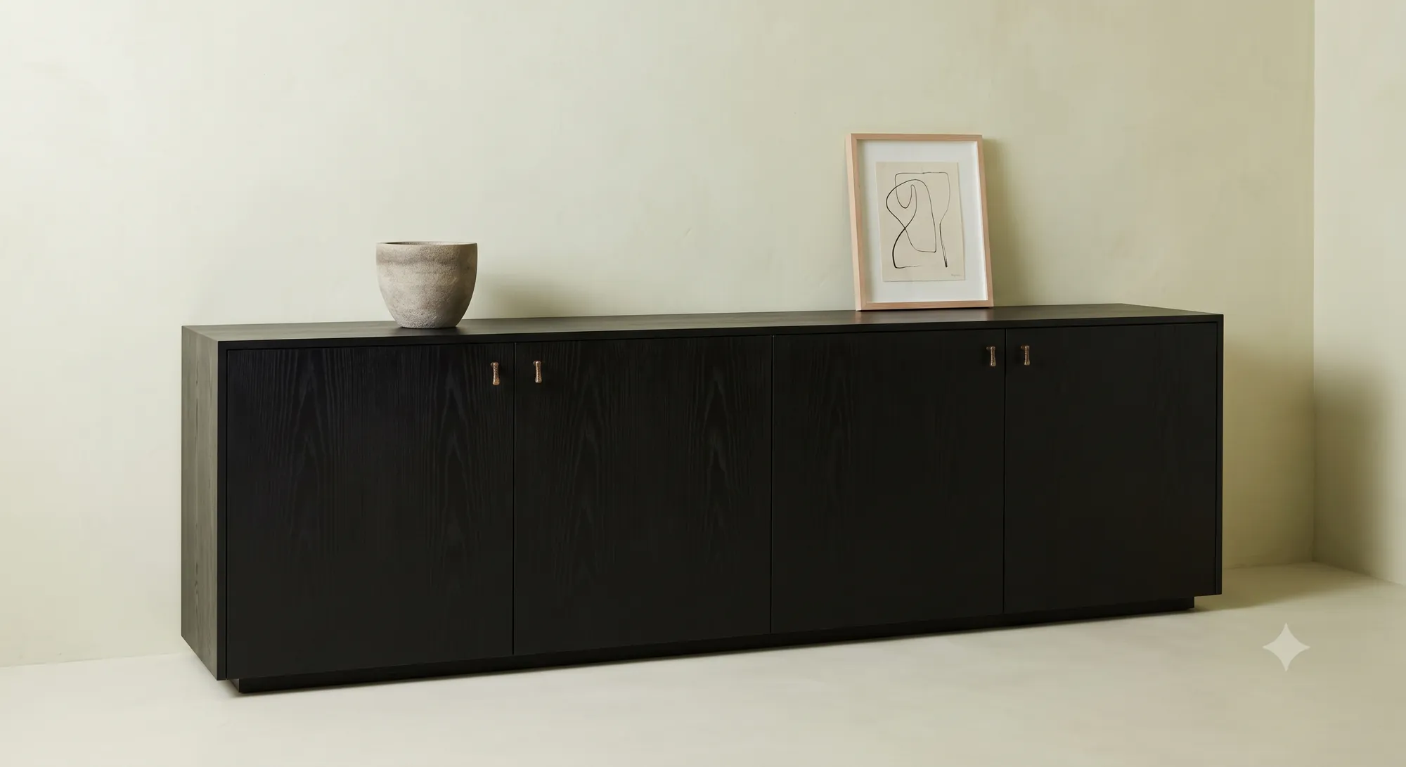 Monolith Architectural Credenza in Ebonized European Ash